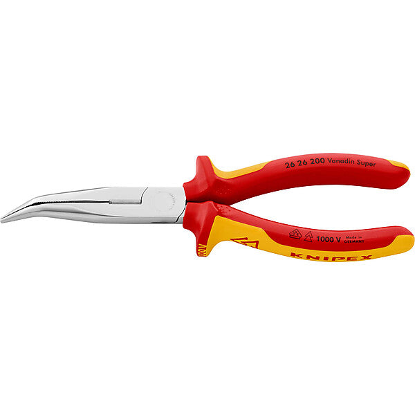 KNIPEX Flachrundzange mit Schneide, 200mm 26 26 200